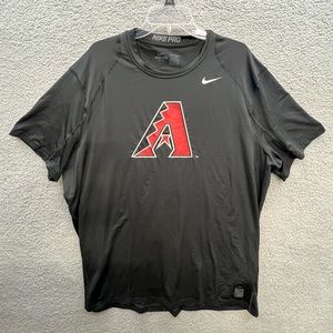 MLB Nike Pro Combat Dri Fit Arizona Diamond Backs Fitted Shirt 3XL